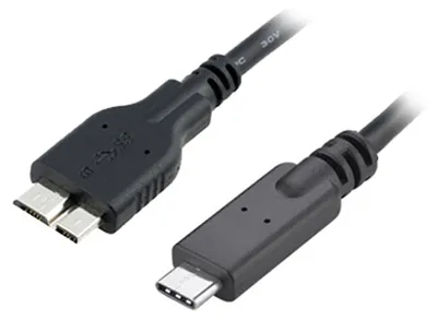 Produktbild von B48 USB 3.1 Typ C auf USB 3.0 micro B Stecker USB C zu Micro B 3.0 Kabel 30cm