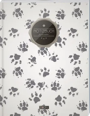 Productafbeelding van TULPE Punktraster notitieboek A4 "C076 Dierensporen" (meer dan 140 pagina's, vintage softcover)