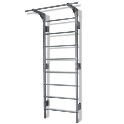 Produktbild von Sprossenwand mit Klimmzugstange Pull Up Bar Turngeräte Fitness Turnwand Klettergerüst bis 250kg Kletterwand Gym Sportgerät für Erwachsene Heim Turnhalle