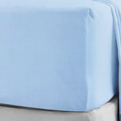 Productafbeelding van Luxury Bedding Hoeslaken van 100% geborsteld katoenflanel, 25 cm super-kingsizebed, hemelsblauw
