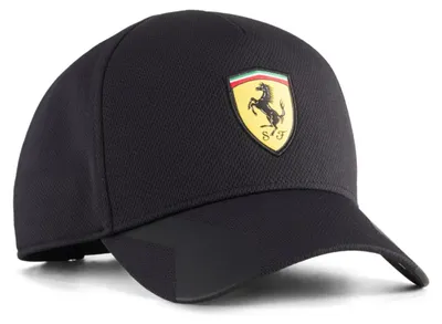 Produktbild von Scuderia Ferrari Cap BB von Puma, Offizieller Fanartikel, Schwarze Cap mit Ferrari-Wappen, 100% Polyester
