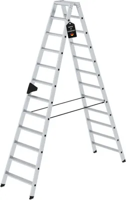 Produktbild von Stufen-Stehleiter beidseitig begehbar 2x12 Stufen