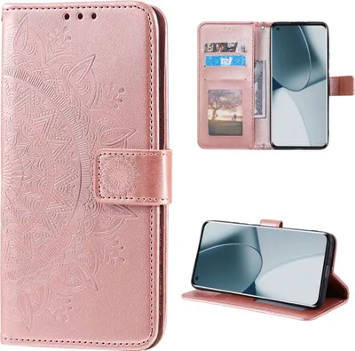 Image de Housse pour OnePlus 10 Pro 5G Housse téléphone portable Flip Case Cover Etui Mandala or rose