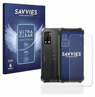 A product shot of a phone case and screen protectors with packaging.
