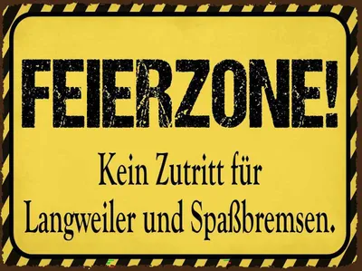 Produktbild von vianmo Holzschild 30x40 cm Feierzone Kein Zutritt für Warnschild Hinweisschild