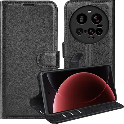 Immagine prodotto di Per Xiaomi 15 Ultra Custodia a libro in Pelle finta per cellulare Cover nera