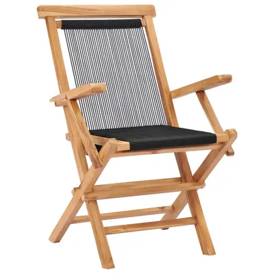 Immagine prodotto di Sedie da Giardino Pieghevoli 2pz Legno Massello di Teak e Corda