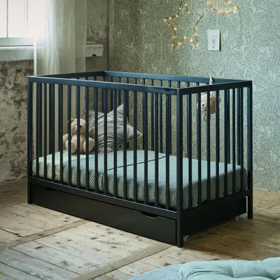 Produktbild von Petite Amélie Babybett Hetre 60 x 120 cm - Schwarz