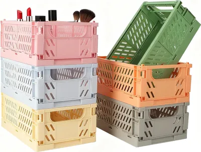 Obrázok produktu pre Skladací box 25x16x10 cm, 6 ks, stohovateľný, do kancelárie