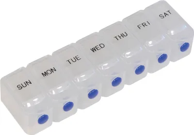 Productafbeelding van Aidapt Pillendoosje - Easy opening braille - Wit