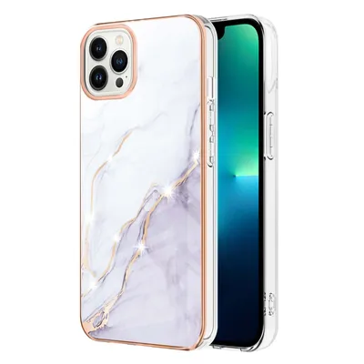 Immagine prodotto di Custodia per iPhone 14 Pro sottile marmo antiurto custodia morbida TPU paraurti Bianco