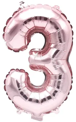 Produktbild von Folienballon 3 rosa