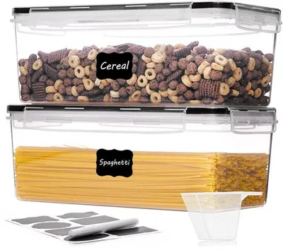 Produktbild von BPA-freie, luftdichte, 3,2-Liter-Verpackungssätze mit Abdeckung für Spaghetti, Pasta, Nudeln, Haferflocken und Cornflakes