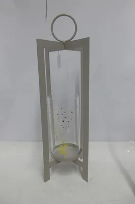 Produktbild von Gilde Windlicht, Sternenmädchen, Sternmotiv, Glas, Metall, grau, VE 3 Höhe: 50.00 cm Breite: 13.50 cm Tiefe: 13.50cm 69766