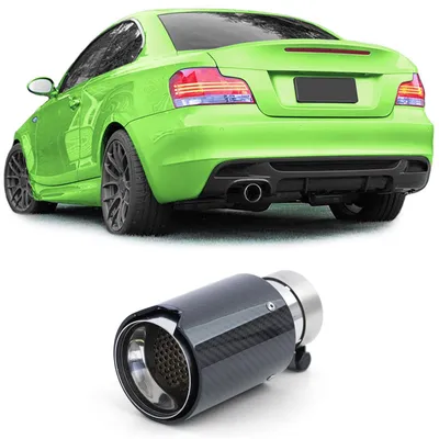 Image de Tuyau d'échappement en fibre de carbone, diamètre 90 mm, pour BMW E81, E82, E87, E88, E39, E64, E85, E89