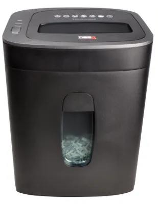 Produktbild von DESQ 20065 Aktenvernichter – 14 Blatt – 4 x 33 mm – P-4 – 19 Liter – Leiser Betrieb
