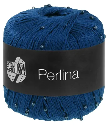 Produktbild von Lana Grossa PERLINA 50 g Seidig glänzendes Accessoire-Garn (Beilaufgarn) Farbe 008 - Tintenblau