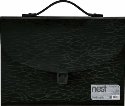 Image de Porte-documents pliant avec poignée Noir