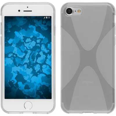 Produktbild von PhoneNatic Case kompatibel mit Apple iPhone 8 - clear Silikon Hülle X-Style + 2 Schutzfolien