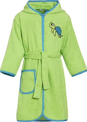Produktbild von Playshoes Frottee-Bademantel Schildkröte, in grün, Größe 86/92