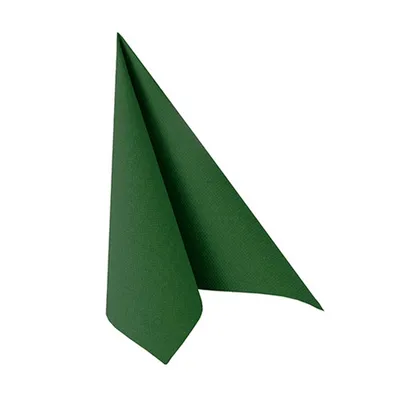 Produktbild von 280 Papstar Servietten ROYAL Collection 1/4-Falz 25 cm x 25 cm dunkelgrün 11254