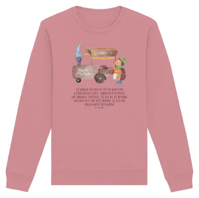 Produktbild von Mr. & Mrs. Panda Baumwoll Pullover Igel Maronen Größe L - Canyon Pink - Geschenk, Pulli, Kastanien, Sweater, Weihnachtsmarkt, Nachhaltiger, Sweatshirt, Weihnachten, Duft