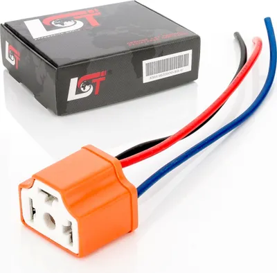 Produktbild von Verbindungsstecker vorverdrahtet Lampe Montage Sockel Buchse Fassung 3-polig H4