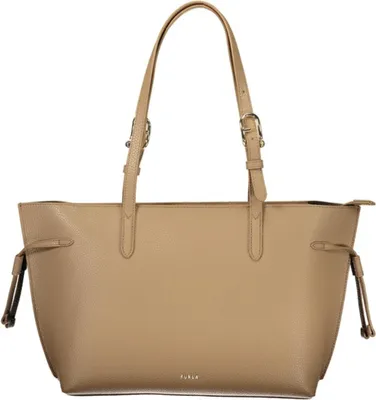 Produktbild von Braune Damenhandtasche mit verstellbaren Schultergriffen und Reißverschluss