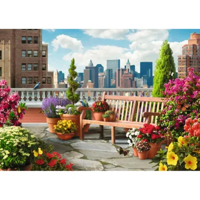 Zdjęcie produktu dla Ravensburger Rooftop Garden, 500 szt., Krajobraz, 12 lat(a)