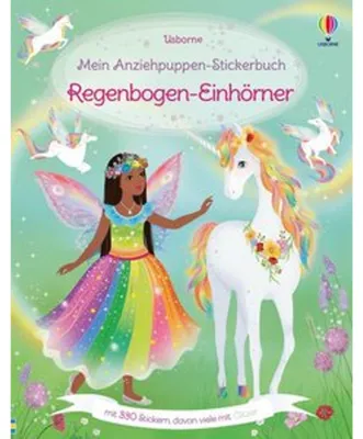 Produktbild von Mein Anziehpuppen-Stickerbuch: Regenbogen-Einhörner