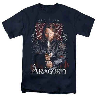 Image de T-shirt Lord of the Rings, modèle unie pour hommes/femmes, référence TV38494 (taille XXL), couleur marine, Image générée par une IA