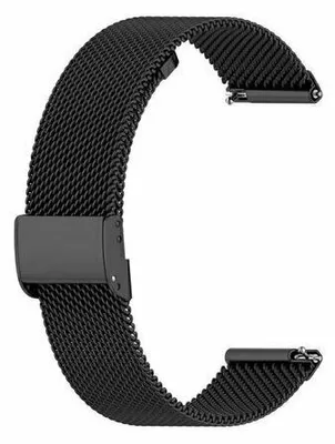 Produktbild von By Qubix Milanaise-Armband mit Klemmverschluss - Schwarz - passend für Huawei Watch 5 - 42 mm