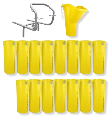 Produktbild von Sirl Profi XXL Bauschuttrutsche Schuttrutschen Schuttrohr SET (17-tlg. 16,88m)