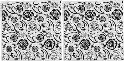 Image de 2pcs em200 Prägeordner Rosenmuster DIY Plastikgeprägter Vorlage Papierhandwerk