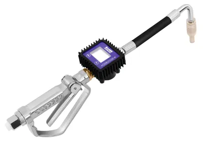 Immagine prodotto di Rubinetto digitale per olio - Iniettore di carburante - Display LCD - Precisione di ±0,3% - Spegnimento automatico - Portata preimpostata - Argento