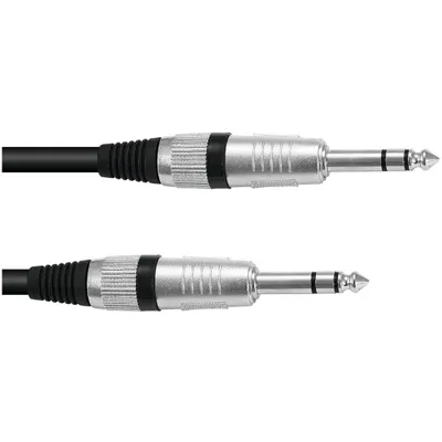 Produktbild von OMNITRONIC Klinkenkabel 6,3 stereo 3m sw ROAD