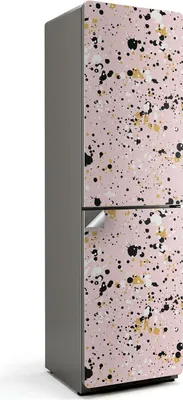 Produktbild von Dynamische geometrische Muster – Kühlschrank Aufkleber – Klebefolie Kühlschrank – Kühlschrank Nachbildung – Kühlschrankfolie selbstklebend – Küchen Nachbildungation – 60x205 cm