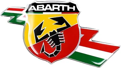 Produktbild von Abarth 3D Aufkleber Offizielle Schild Italien Blitz, Größe 50 mm