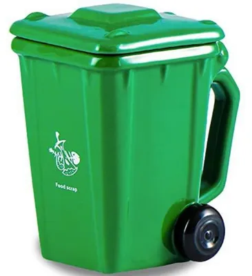 Immagine prodotto di Tazza in Vetroceramica, design da cestino, con coperchio, 400 ml, verde