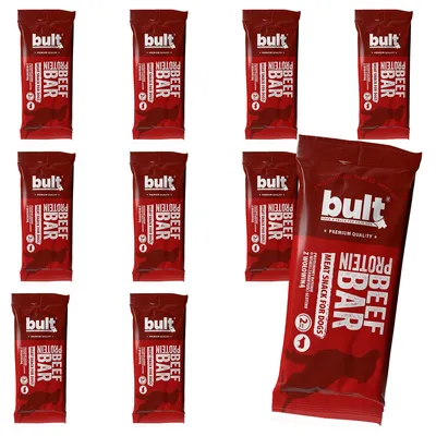 Produktbild von Bult | Bult Bar Hundefutter - 10 Stück - 75g - Hochproteinhaltig - Ergänzungsfuttermittel - Rindfleisch