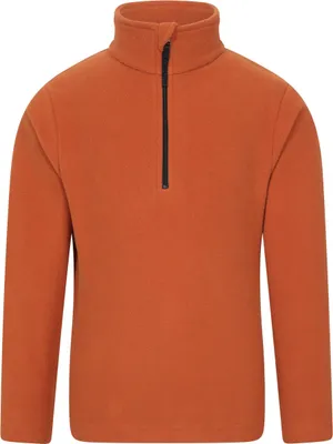 Produktbild von Mountain Warehouse - "Camber II" Fleecejacke mit halbem Reißverschluss für Kinder MW3237 (128) (Rostfarben)