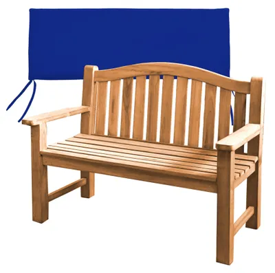 Produktbild von Gartenbank Catania Teak Massivholz Blau XXL extra stark 120 cm