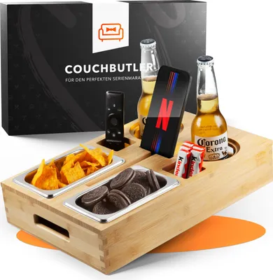 Produktbild von NewHabitat Couchbutler Couchbar Snackbox Personalisierbar inkl. Geschenkbox