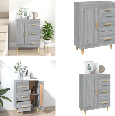 Produktbild von vidaXL Sideboard Grau Sonoma 69,5x34x90 cm Holzwerkstoff - Sideboard - Sideboards - Schrank - Aufbewahrungsschrank