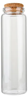 Imagen del producto de Recipiente de vidrio transparente Clayre & Eef, diámetro 4 cm, altura 15 cm