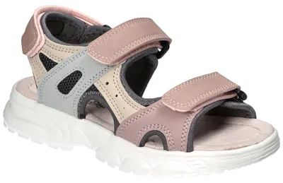 Produktbild von American Club XD186, Mädchen Sandalen Klettverschluss Leder-Einlegesohle leicht bequem, Pink 34
