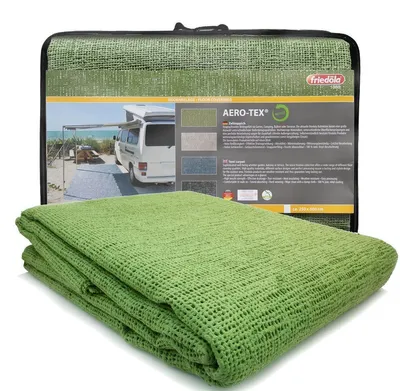 Produktbild von Primaflor Vorzeltteppich AEROTEX  Grün  250x300cm - Wasserabweisender Vorzeltboden - Strapazierfähige Weichschaum Matte, ideal als Camping Bodenmatte und Zeltunterlage