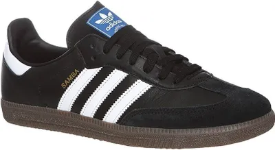 Produktbild von Adidas Samba OG Schnürbare Retro Klassik Trainer, Ledertrainer in Schwarz Weiß – undefined / Schwarz-Weiss