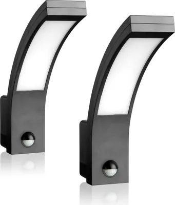 Produktbild von 2x LED Aussenleuchte mit Bewegungsmelder Wandleuchte anthrazit LED Sensor SEBSON