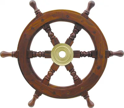 Produktbild von Steuerrad Deko Holz 45cm